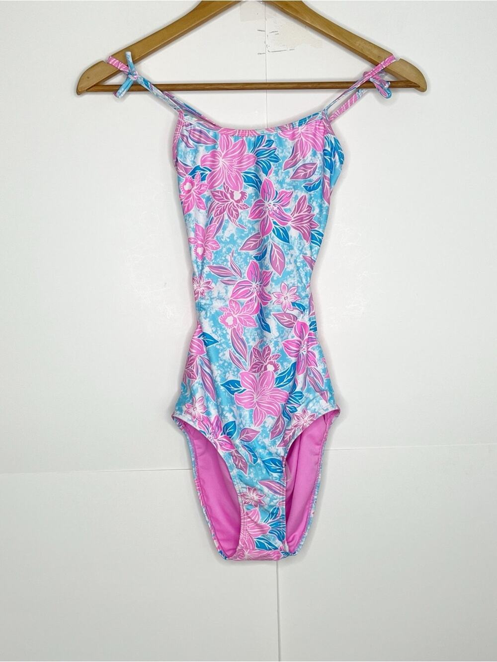 Breaking Waves Girls One Piece Swimsuit Size 14